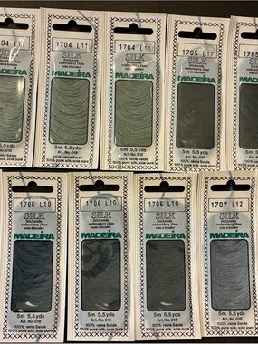 Madeira Silk Embroidery Floss Assorted Lot of 11